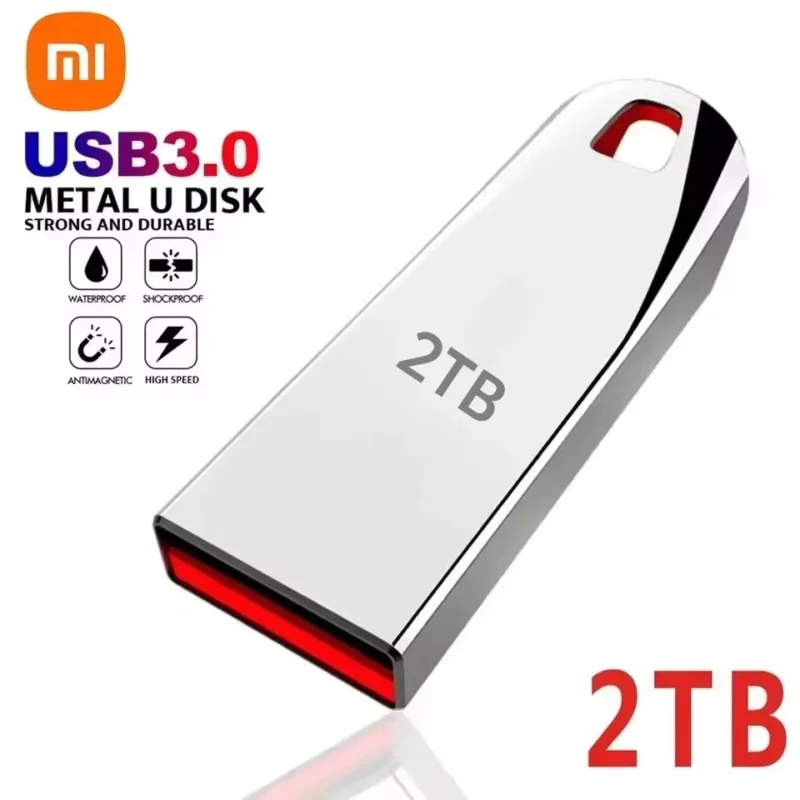 Xiaomi 2 to USB 3.0 disques Flash en métal clé USB haute vitesse 1 to 512GB 256GB clé USB Portable étanche mémoire disque Flash Usb