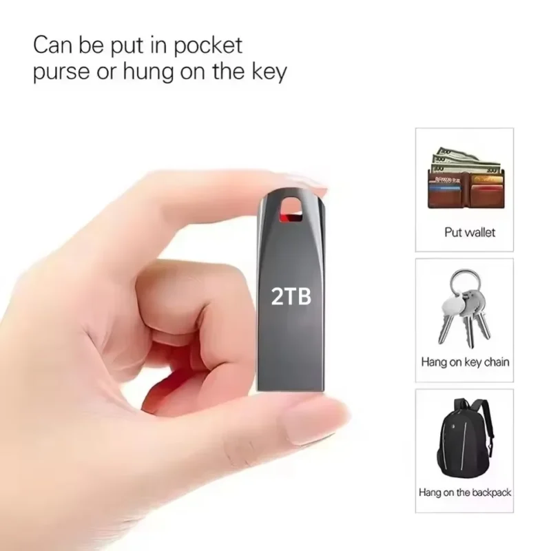 Xiaomi 2 to USB 3.0 disques Flash en métal clé USB haute vitesse 1 to 512GB 256GB clé USB Portable étanche mémoire disque Flash Usb – Image 3