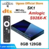 Ugoos SK1 Smart TV Box Android 11 Amlogic S928X-K 8GB 128GB Wifi 6 BT5.2 1000M décodeur Dolby Widevine L1 DTS Support