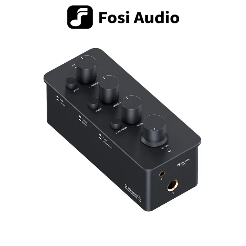 Fosi Audio SK01 amplificateur et préamplificateur de casque 2 en 1 pour écouteurs, amplificateur de puissance, haut-parleurs actifs